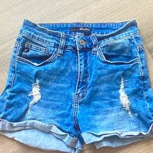 KanCan Distressed Blue Jean Shorts
